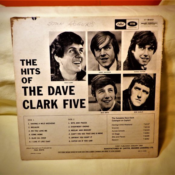 *** The HITS of the DAVE CLARK FIVE *** VINTAGE January, 1966 ~ Vinyl LP - Picture 2 of 2